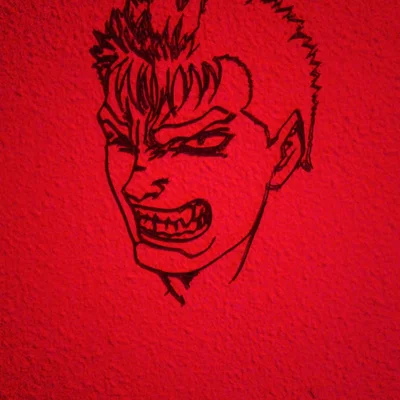 Mô hình trang trí treo tường Guts từ Berserk (Line Art)
