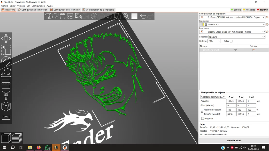 Mô hình trang trí treo tường Guts từ Berserk (Line Art) - Image 3