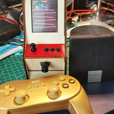 Vỏ arcade Galagino bằng ván ép 4mm cho CYD & ngàm Nintendo