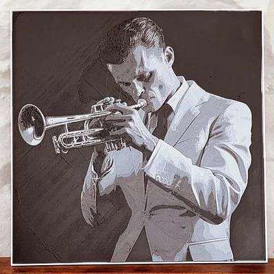 Tranh Treo Tường 3D “Chet Baker 8x8” – Jazz Series Wall Art