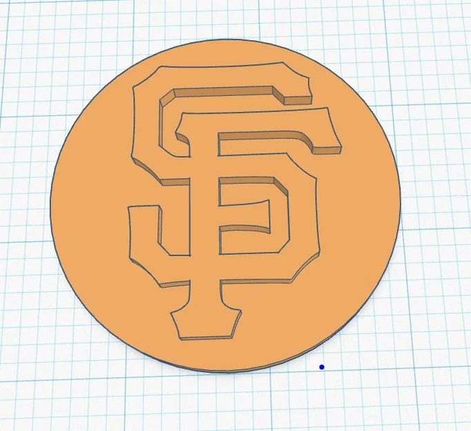 Mẫu in 3D huy hiệu logo SF Giants cho dây đeo thẻ nhân viên - Image 1