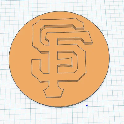 Mẫu in 3D huy hiệu logo SF Giants cho dây đeo thẻ nhân viên