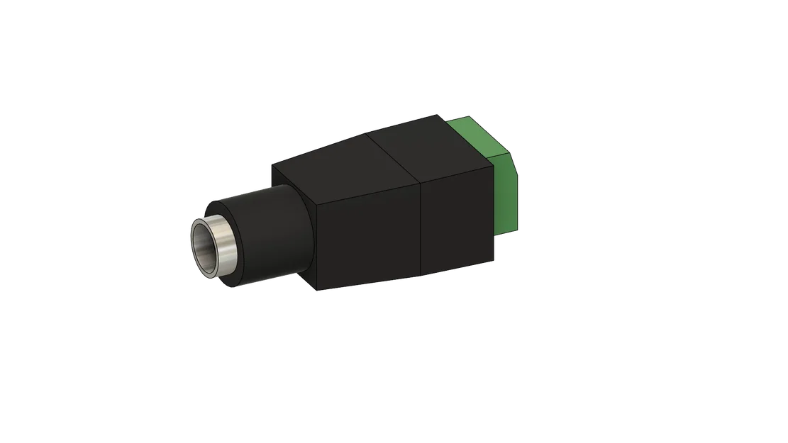 Mô hình 3D DC-Jack có cầu đấu vít - Hỗ trợ thiết kế vỏ hộp dự án - Image 1
