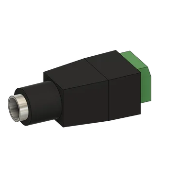 Mô hình 3D DC-Jack có cầu đấu vít - Hỗ trợ thiết kế vỏ hộp dự án