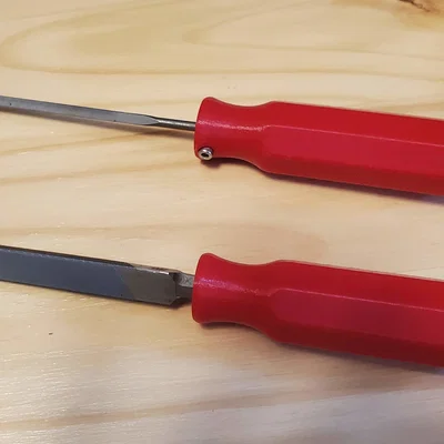 Tay cầm giũa kiểu London vừa Bahco Needle Saw-Sharpening File (chuôi tròn)