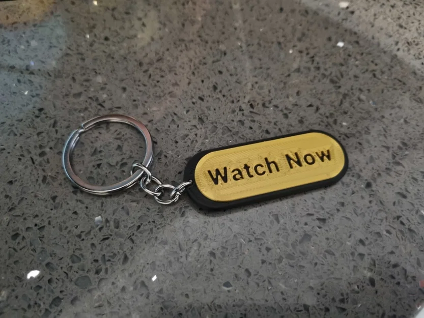 Móc khóa biểu tượng Peacock Watch Now in 3D cá tính - Image 1