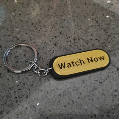 Móc khóa biểu tượng Peacock Watch Now in 3D cá tính