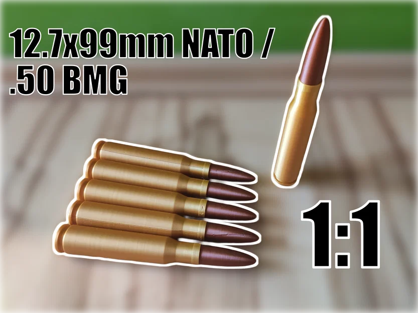 Mô hình viên đạn .50 BMG / 12.7x99mm NATO (Chuẩn xác) - Image 1