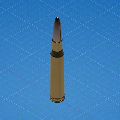 Mô hình viên đạn .50 BMG / 12.7x99mm NATO (Chuẩn xác)