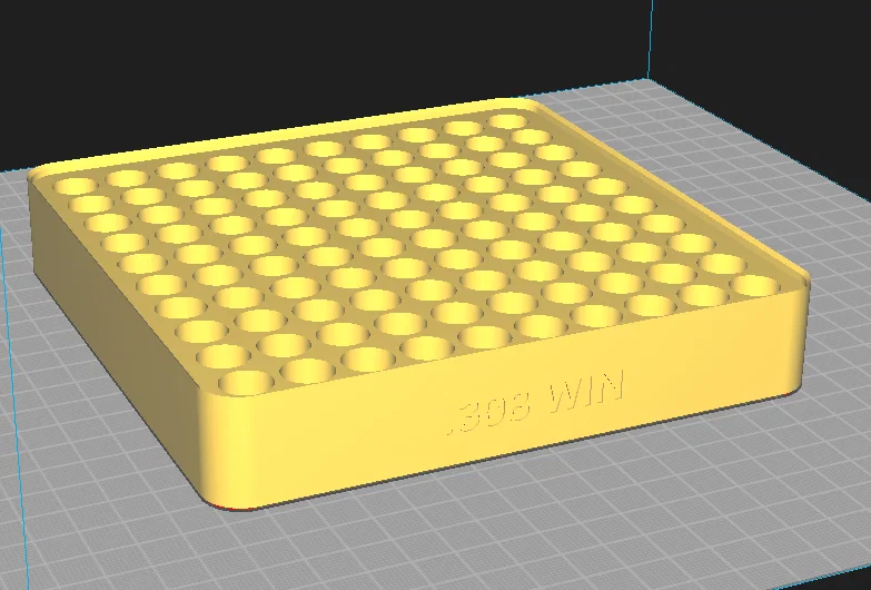 Khay 3D chứa 100 viên đạn .308 Winchester – Xếp chồng gọn gàng - Image 1