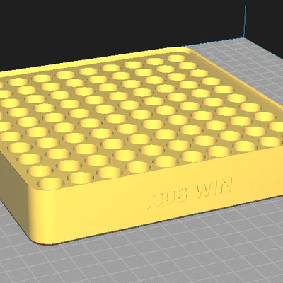 Khay 3D chứa 100 viên đạn .308 Winchester – Xếp chồng gọn gàng