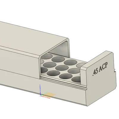 Hộp đựng đạn .45 ACP 21 viên - Thiết kế in 3D tiện lợi