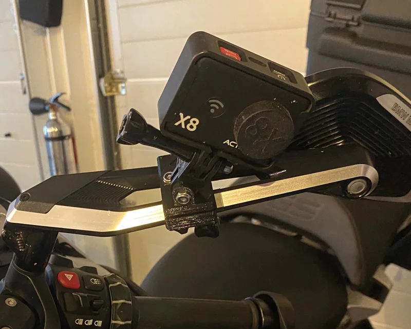 Ngàm gắn action cam lên gương BMW R1250GS (Spiegelhalter)