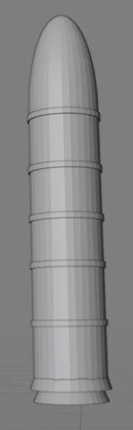 Mô hình tên lửa đẩy 3D Low Poly mini cực dễ thương cho người mới - Image 1