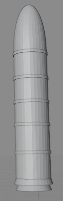 Mô hình tên lửa đẩy 3D Low Poly mini cực dễ thương cho người mới