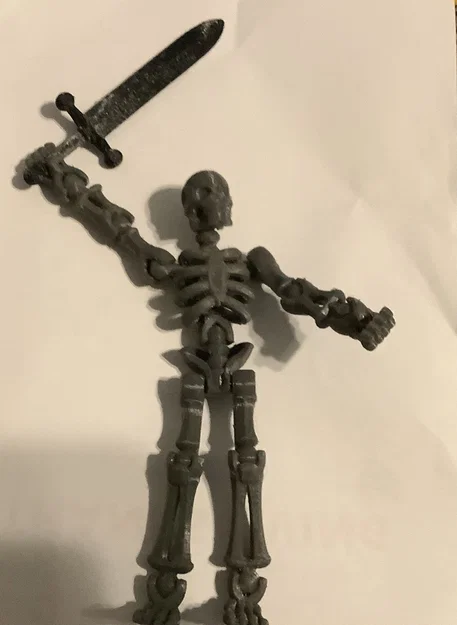 Mô hình bộ xương chiến binh (Skeleton) in 3D kèm kiếm siêu ngầu - Image 1