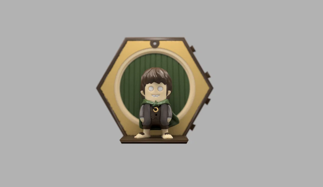Mô hình Frodo và khung cửa hình lục giác - Đồ trang trí cho fan LOTR - Image 1
