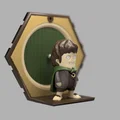 Mô hình Frodo và khung cửa hình lục giác - Đồ trang trí cho fan LOTR - Thumbnail 2