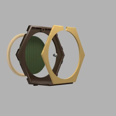 Mô hình Frodo và khung cửa hình lục giác - Đồ trang trí cho fan LOTR