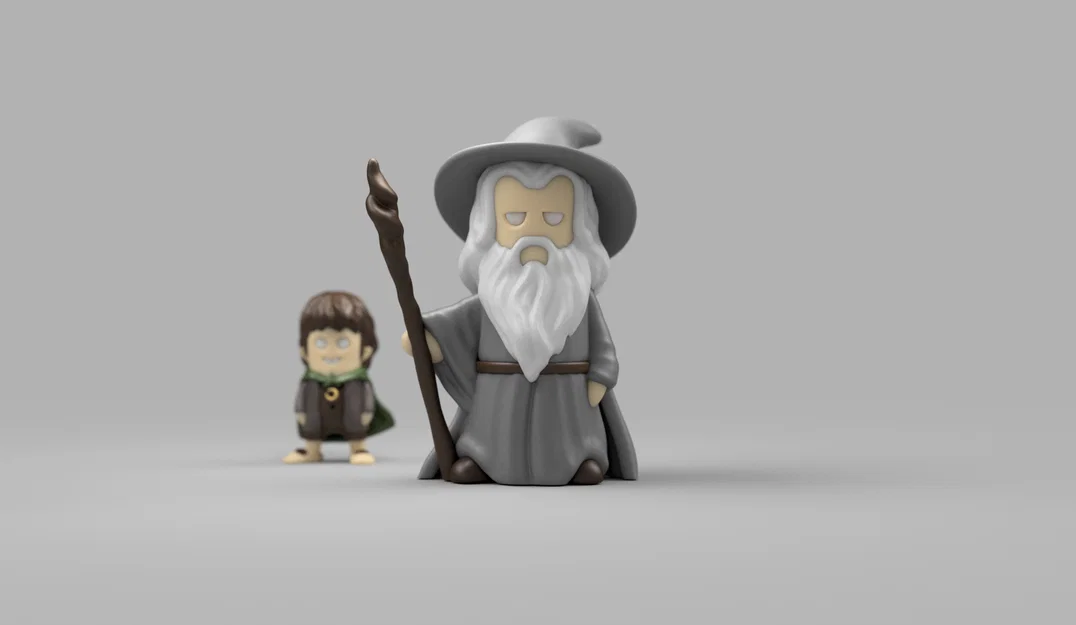 Mô hình 3D Mini Gandalf Chibi cực dễ thương cho fan LOTR - Image 1