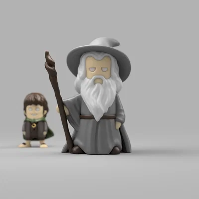 Mô hình 3D Mini Gandalf Chibi cực dễ thương cho fan LOTR