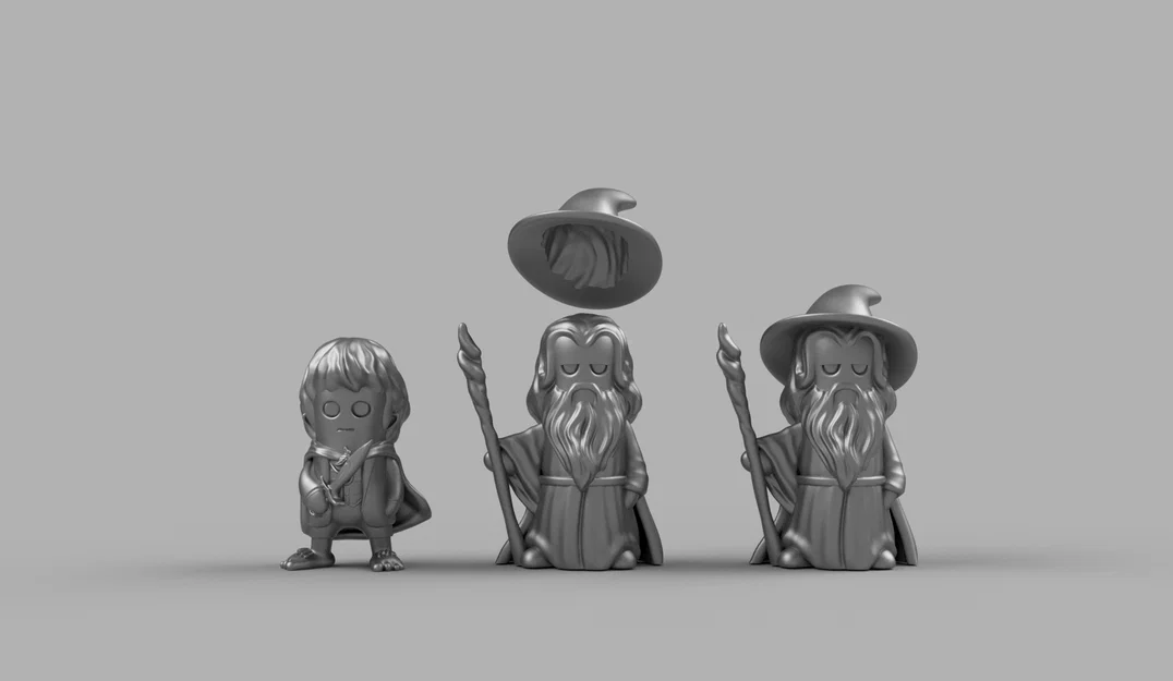Mô hình 3D Mini Gandalf Chibi cực dễ thương cho fan LOTR - Image 2