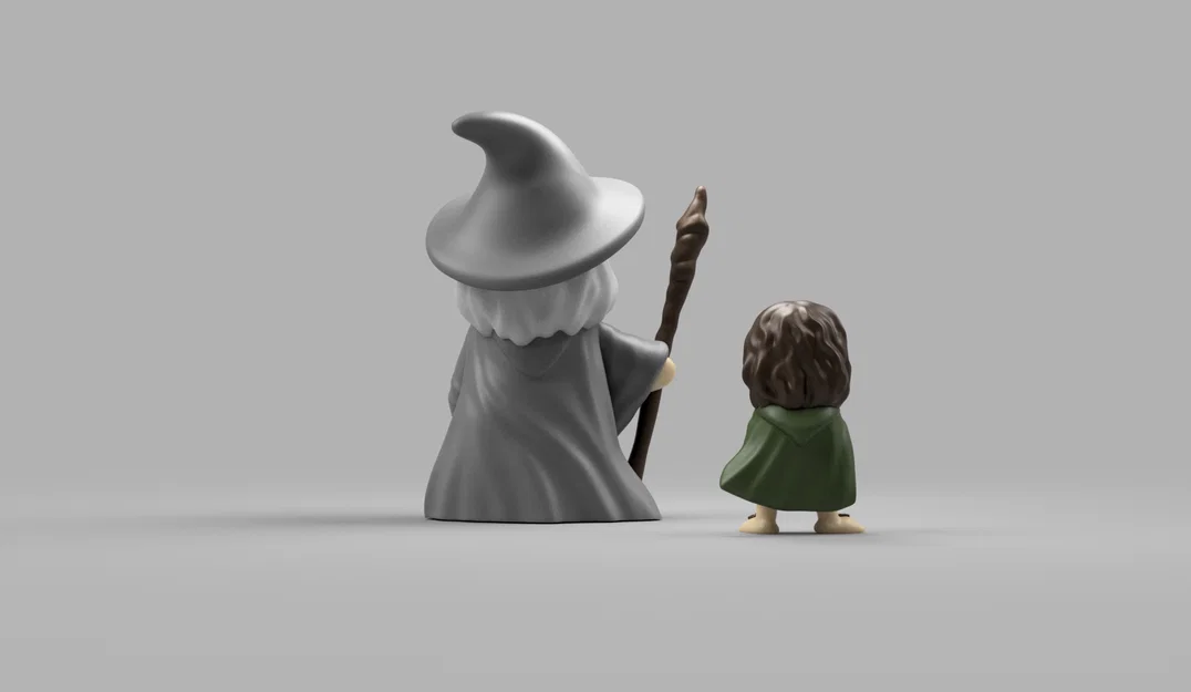 Mô hình 3D Mini Gandalf Chibi cực dễ thương cho fan LOTR - Image 3
