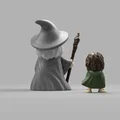 Mô hình 3D Mini Gandalf Chibi cực dễ thương cho fan LOTR - Thumbnail 3