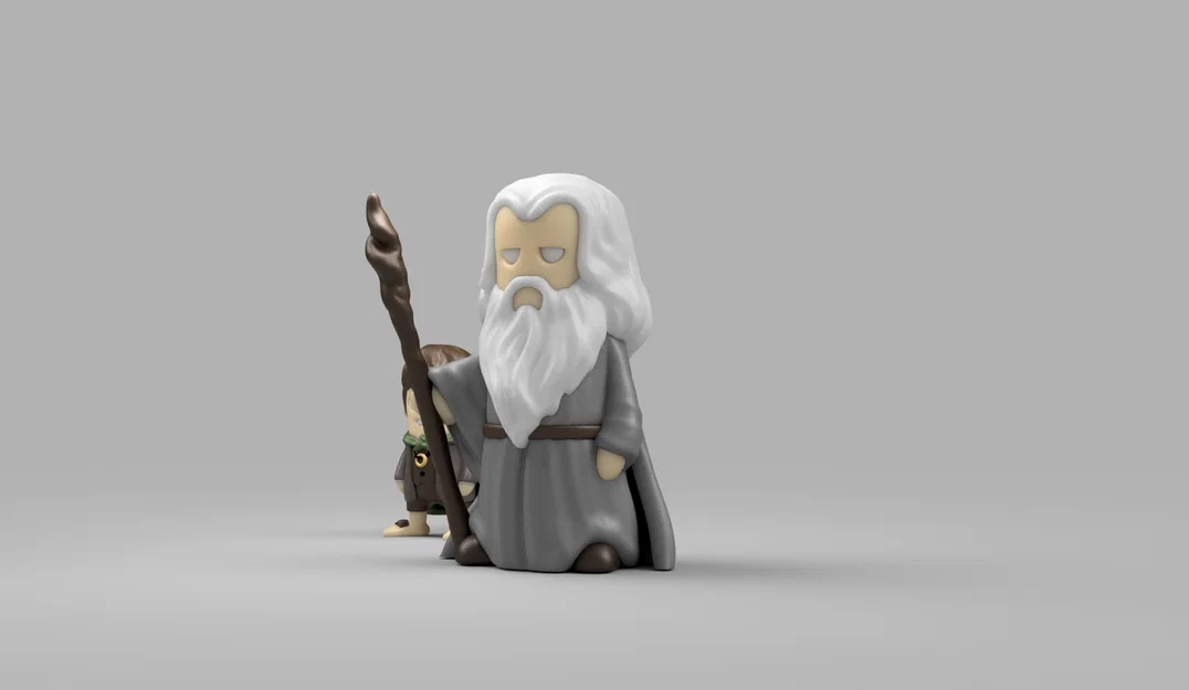 Mô hình 3D Mini Gandalf Chibi cực dễ thương cho fan LOTR - Image 4