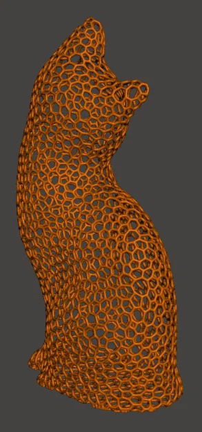 Mô hình mèo trang trí dạng lưới (Wireframe Cat) in 3D đẹp mắt - Image 2