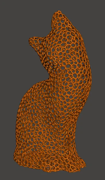 Mô hình mèo trang trí dạng lưới (Wireframe Cat) in 3D đẹp mắt - Image 3