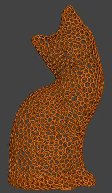 Mô hình mèo trang trí dạng lưới (Wireframe Cat) in 3D đẹp mắt - Image 4