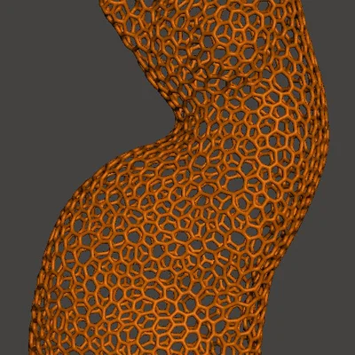 Mô hình mèo trang trí dạng lưới (Wireframe Cat) in 3D đẹp mắt