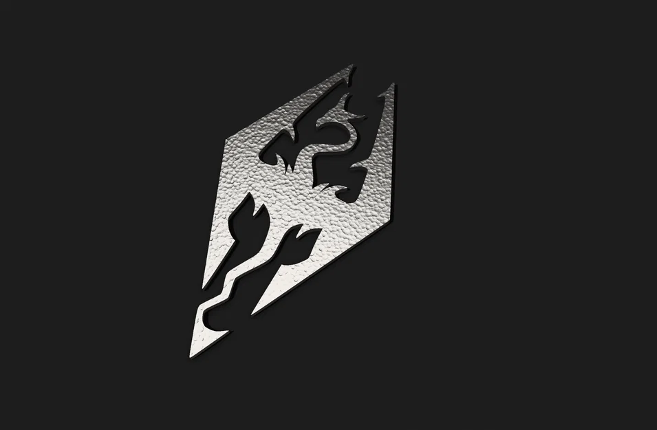 Mô hình logo Skyrim 3D cực chất cho góc gaming - Image 1