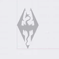 Mô hình logo Skyrim 3D cực chất cho góc gaming - Thumbnail 2