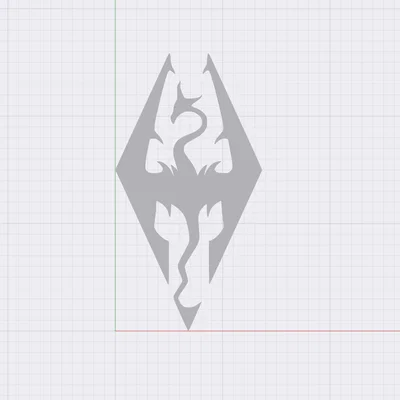 Mô hình logo Skyrim 3D cực chất cho góc gaming