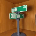 Mô hình biển báo Indian Chieftain in 3D trang trí garage cực chất - Thumbnail 1