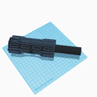 Nòng giảm thanh mở rộng cho súng Nerf - Phụ kiện tùy biến 3D