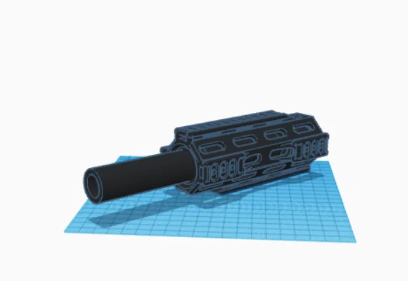 Nòng giảm thanh mở rộng cho súng Nerf - Phụ kiện tùy biến 3D - Image 2