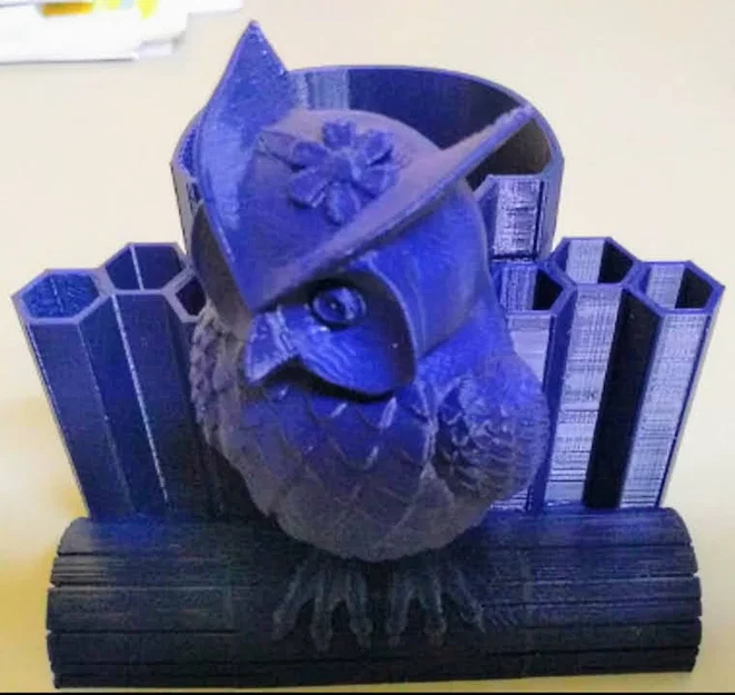 Ống cắm bút hình cú mèo dễ thương - Mô hình in 3D trang trí bàn làm việc - Image 1