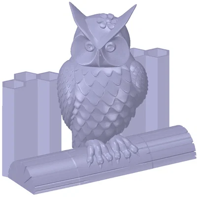 Ống cắm bút hình cú mèo dễ thương - Mô hình in 3D trang trí bàn làm việc