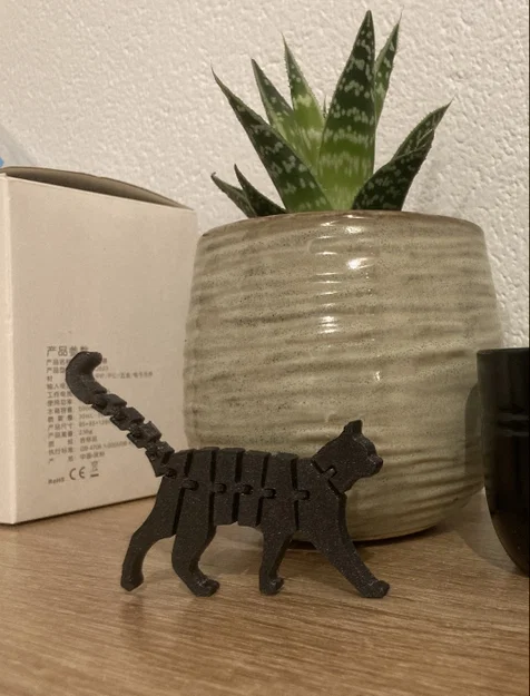 Mô hình mèo Flexi Cat in 3D linh hoạt, không cần support - Image 1