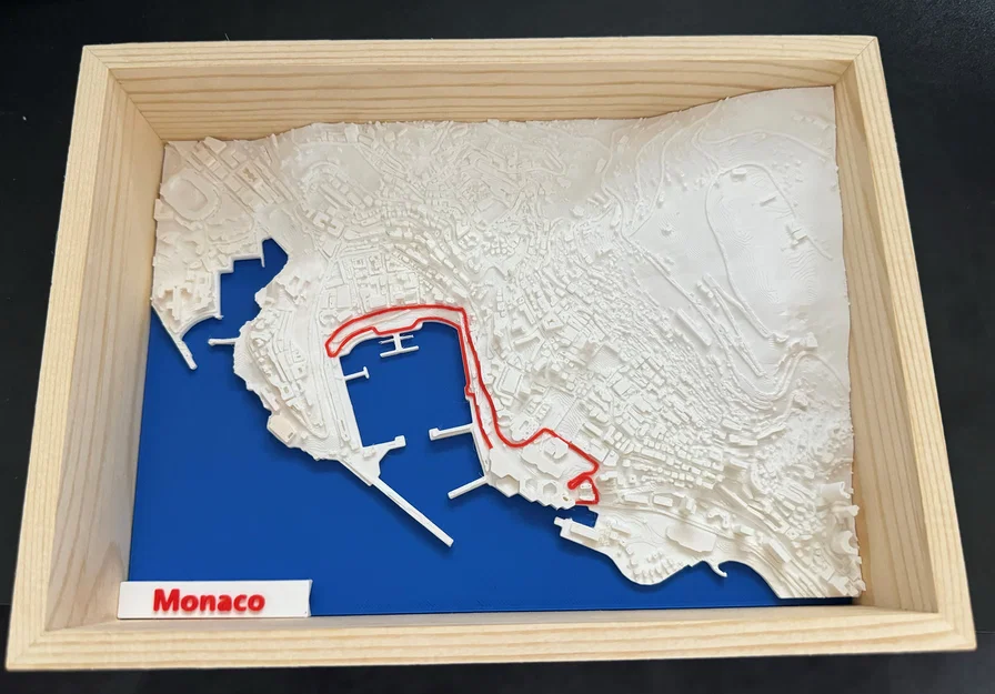 Mô hình 3D địa hình đường đua F1 Monaco trang trí độc đáo - Image 1