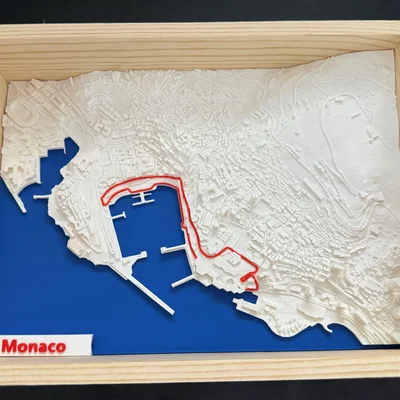 Mô hình 3D địa hình đường đua F1 Monaco trang trí độc đáo