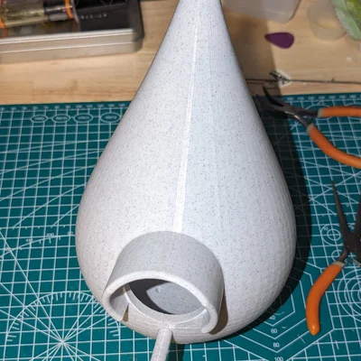 Nhà chim 3D hình giọt nước (Raindrop Birdhouse) thiết kế nguyên khối