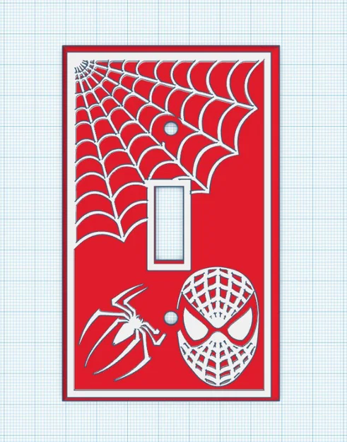 Ốp che ổ cắm điện Spiderman - Phụ kiện trang trí 3D độc lạ - Image 1