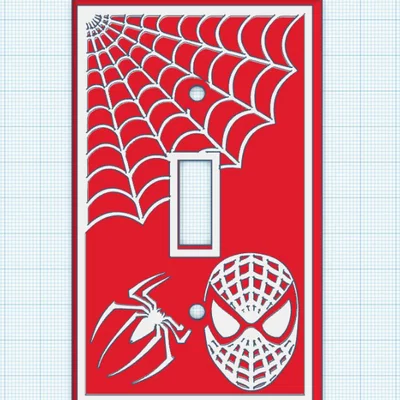 Ốp che ổ cắm điện Spiderman - Phụ kiện trang trí 3D độc lạ