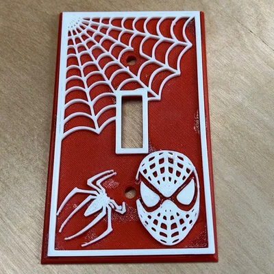 Ốp che ổ cắm điện Spiderman - Phụ kiện trang trí 3D độc lạ