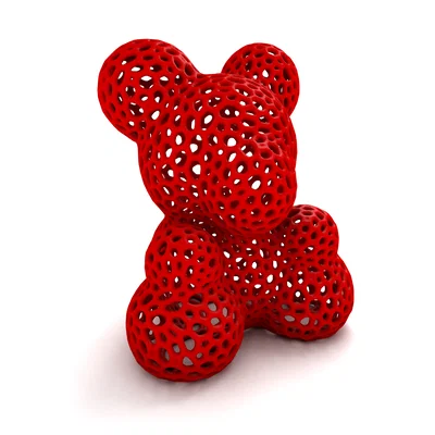 Mô hình chú gấu Voronoi in 3D nghệ thuật cực đẹp