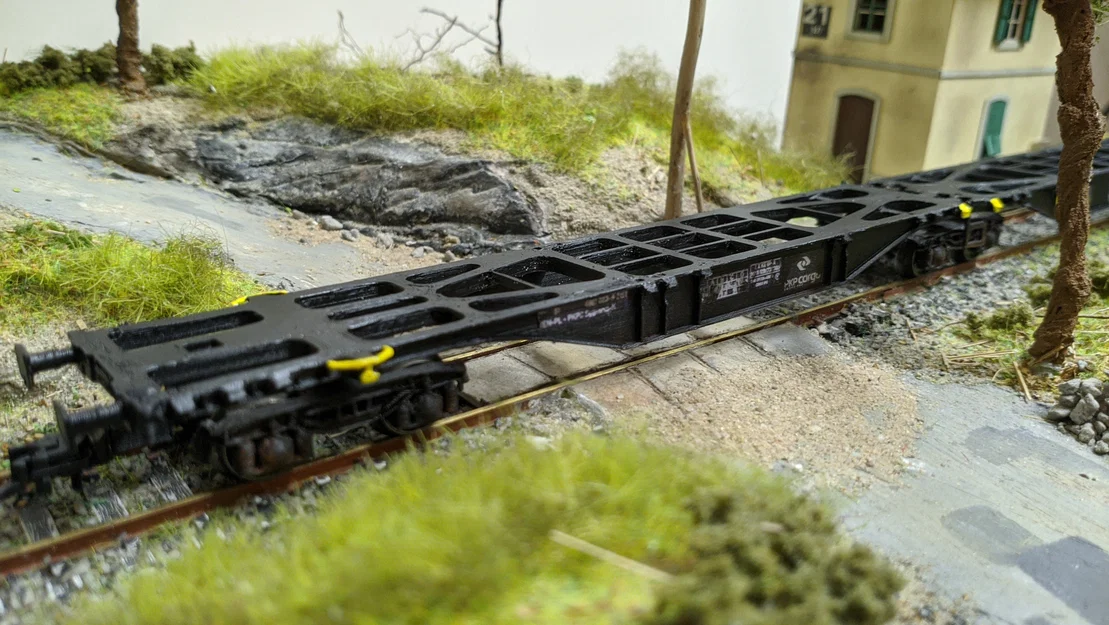 Toa container H0 sggmrss 90 (container car/wagen 90ft) - Image 1